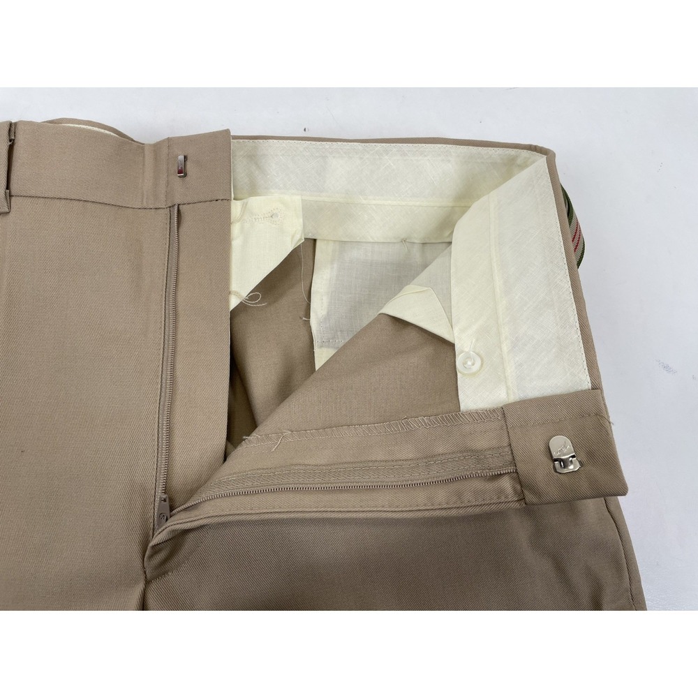 Sears Sportswear Belted Chino Slacks Vintage Mens Size 34x32 Beige NWT‎ Dragon - Picture 7 of 11